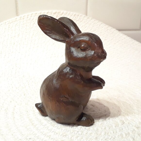 Chinese Hand-carved Wooden Rabbit (NWOT) - Picture 1 of 10